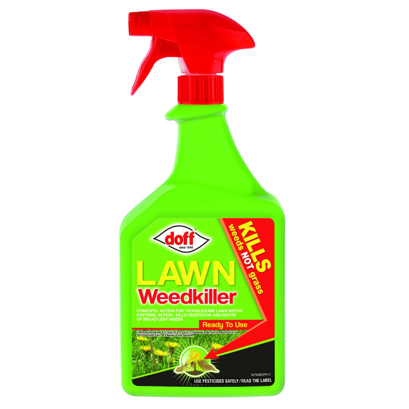 Doff Lawn Weed Killer 1ltr Ready To Use P&R Garden Supplies