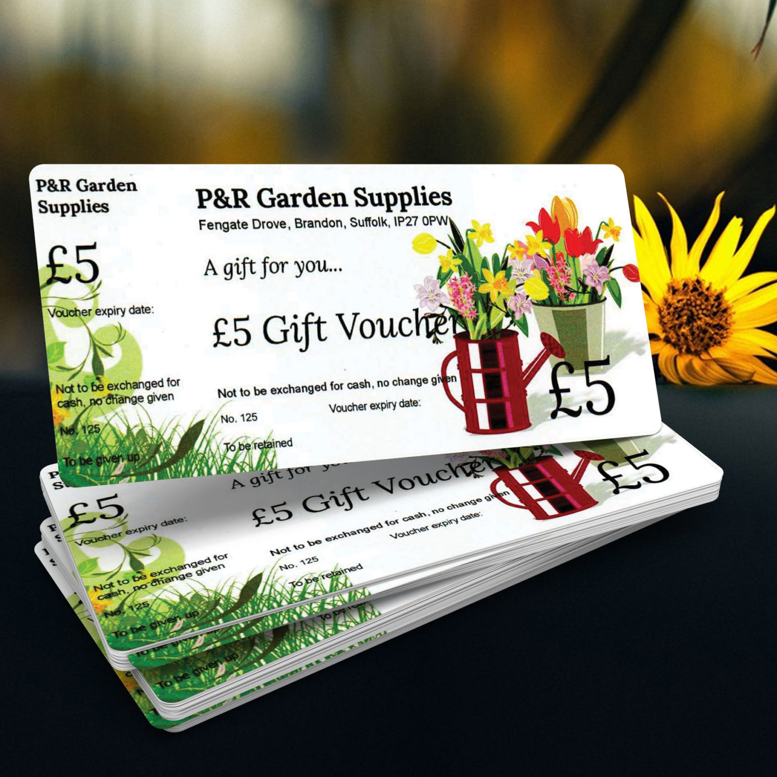 Gift Vouchers P&R Garden Supplies